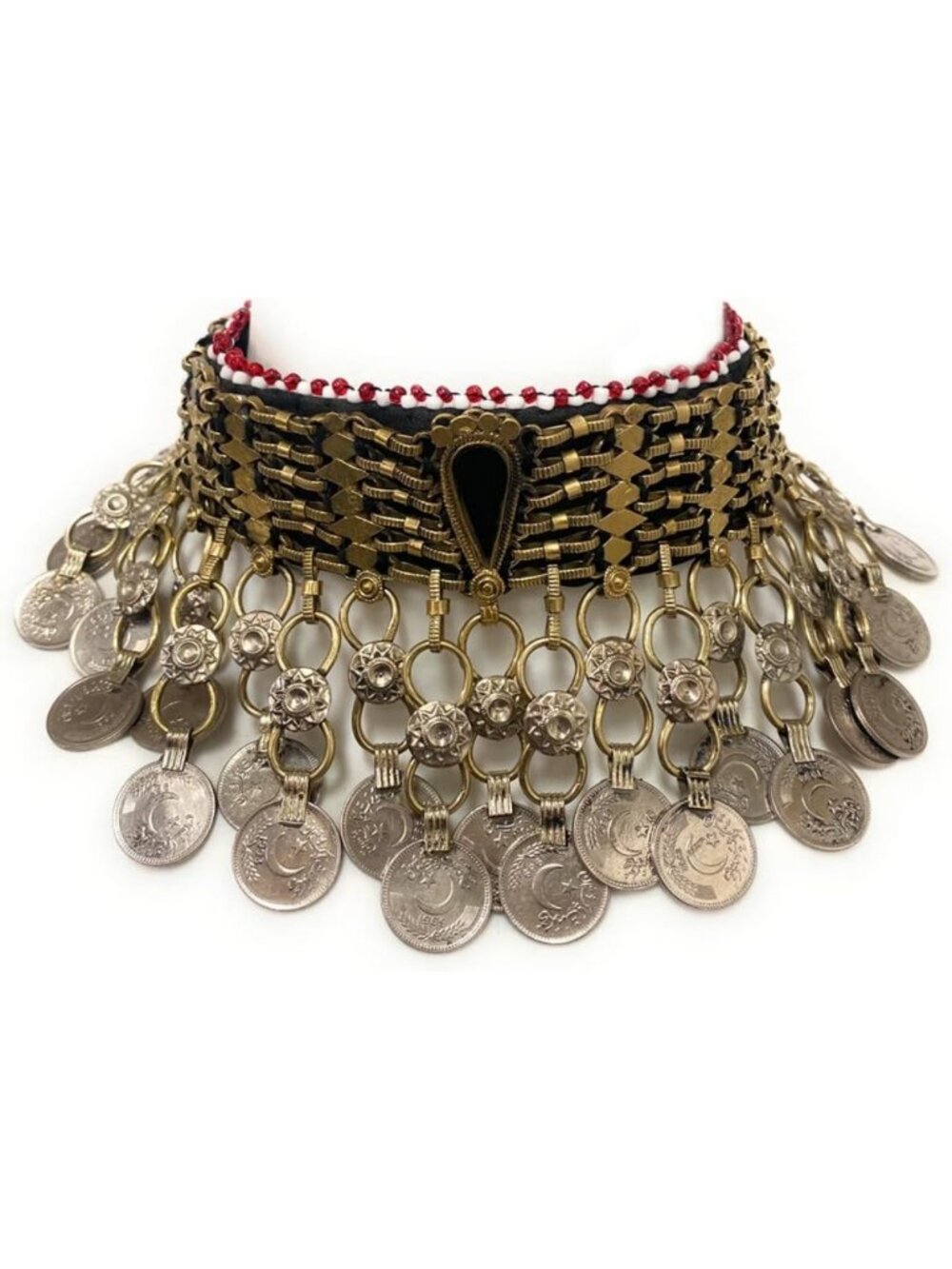 Handmade Tribal Choker Necklace for Women | Bohemian Oxidized Metal Collar with